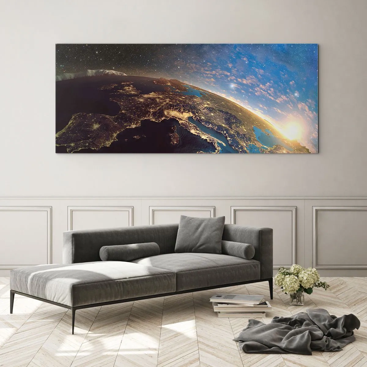 Obraz na skle - Pozrime sa na seba s odstupom - 100x40 cm