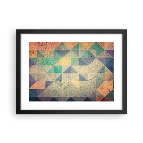 Plagát v čiernom ráme - Republika trojuholníkov - 40x30 cm