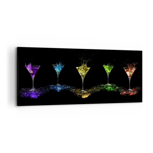 Obraz na plátne - Farby radosti v krištáľovom skle - 120x50 cm