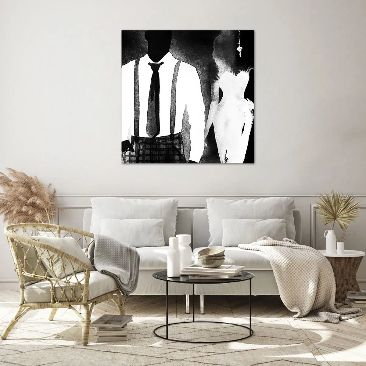 Obraz na skle - V štýle noir - 50x50 cm
