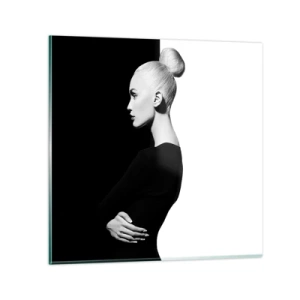 Obraz na skle - Proste žena - 40x40 cm