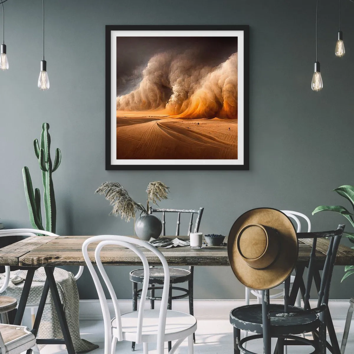 Plagát v čiernom ráme - Hnev púšte - 60x60 cm