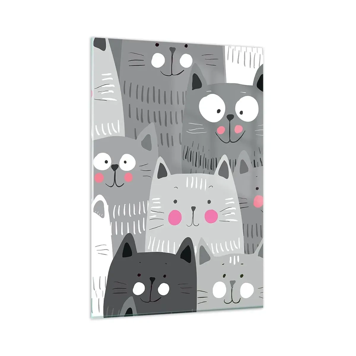 Obraz na skle - Mačací svet - 80x120 cm