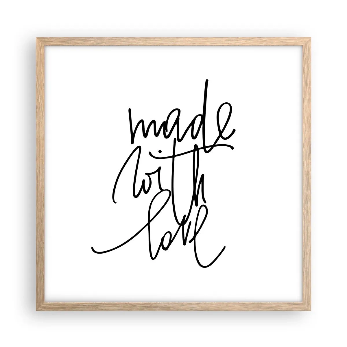 Plagát v ráme zo svetlého duba - Najlepšia značka - 50x50 cm