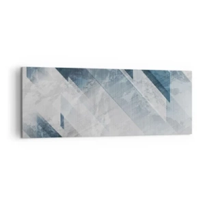 Obraz na plátne - Priestorová kompozícia – pohyb šedej - 140x50 cm