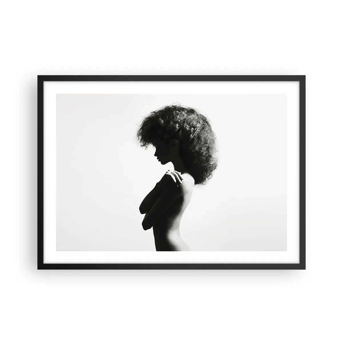 Plagát v čiernom ráme - Ako kvetina na štíhlej stonke - 70x50 cm