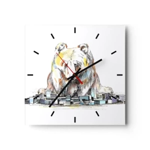 Nástenné hodiny - Ako sa dá takto žiť? - 30x30 cm