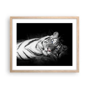 Plagát v ráme zo svetlého duba - Divočina a pokoj - 50x40 cm