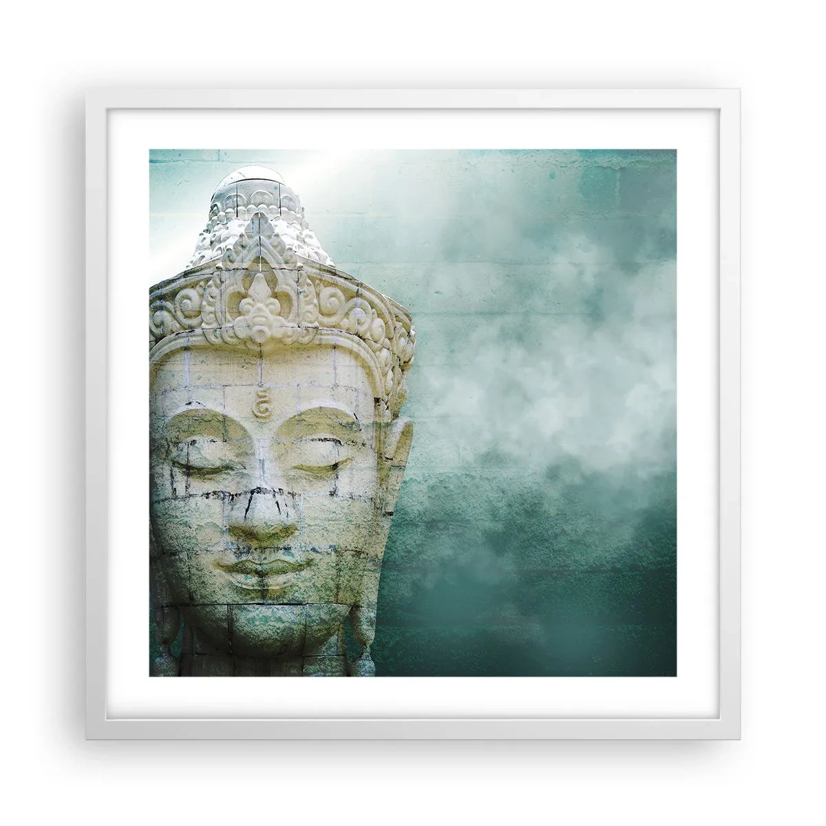 Plagát v bielom ráme - Hľadajúc svetlo - 50x50 cm