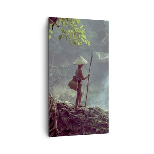 Obraz na plátne - Spriatelený s prírodou - 45x80 cm