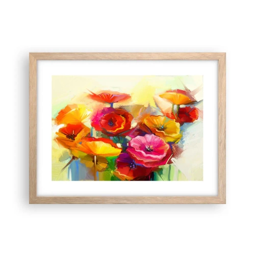 Plagát v ráme zo svetlého duba - Nielen červené - 40x30 cm