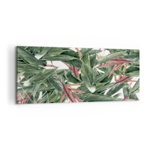 Obraz na plátne - Smaragdovo-ľaliové húštie - 100x40 cm