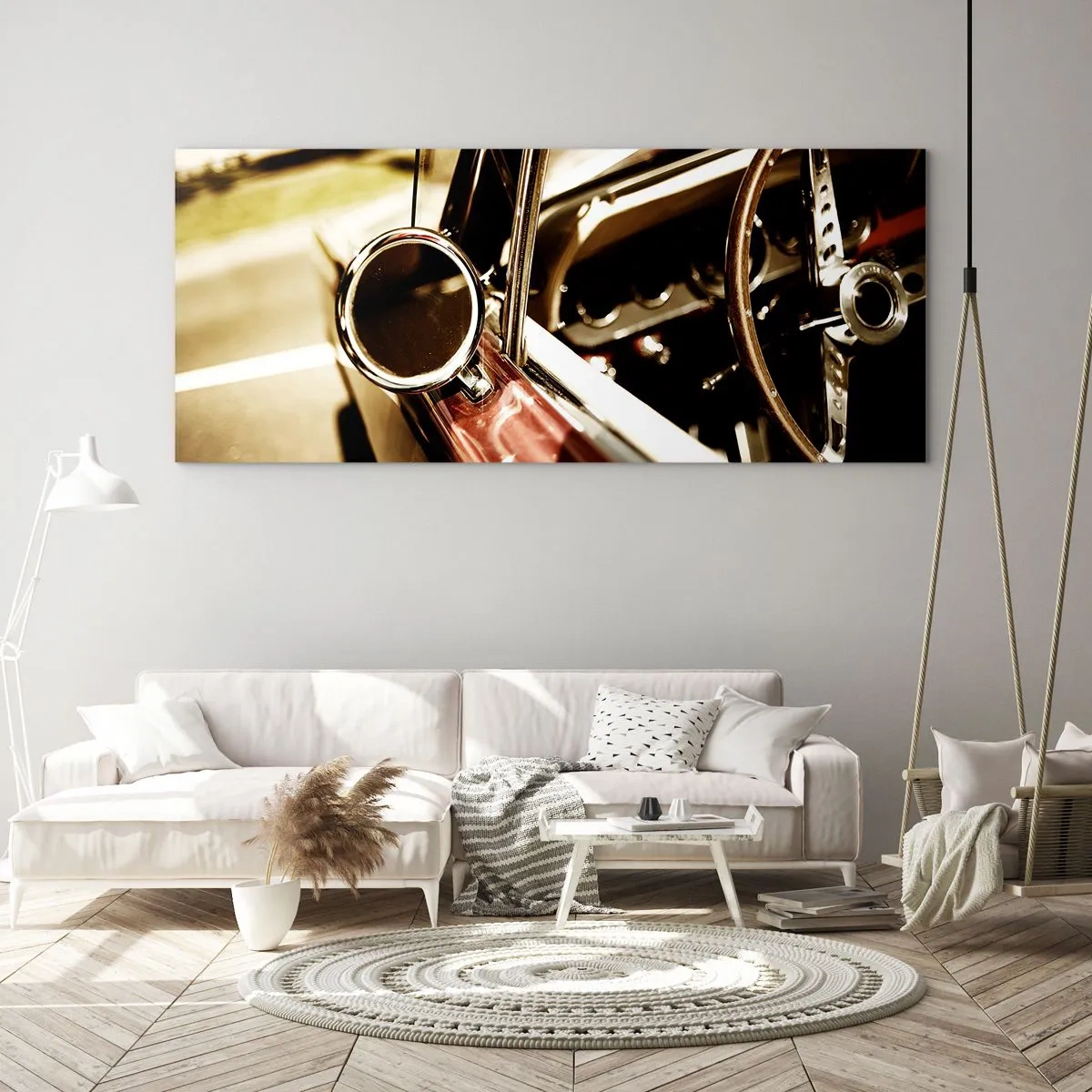 Obraz na skle - Auto s dušou - 100x40 cm