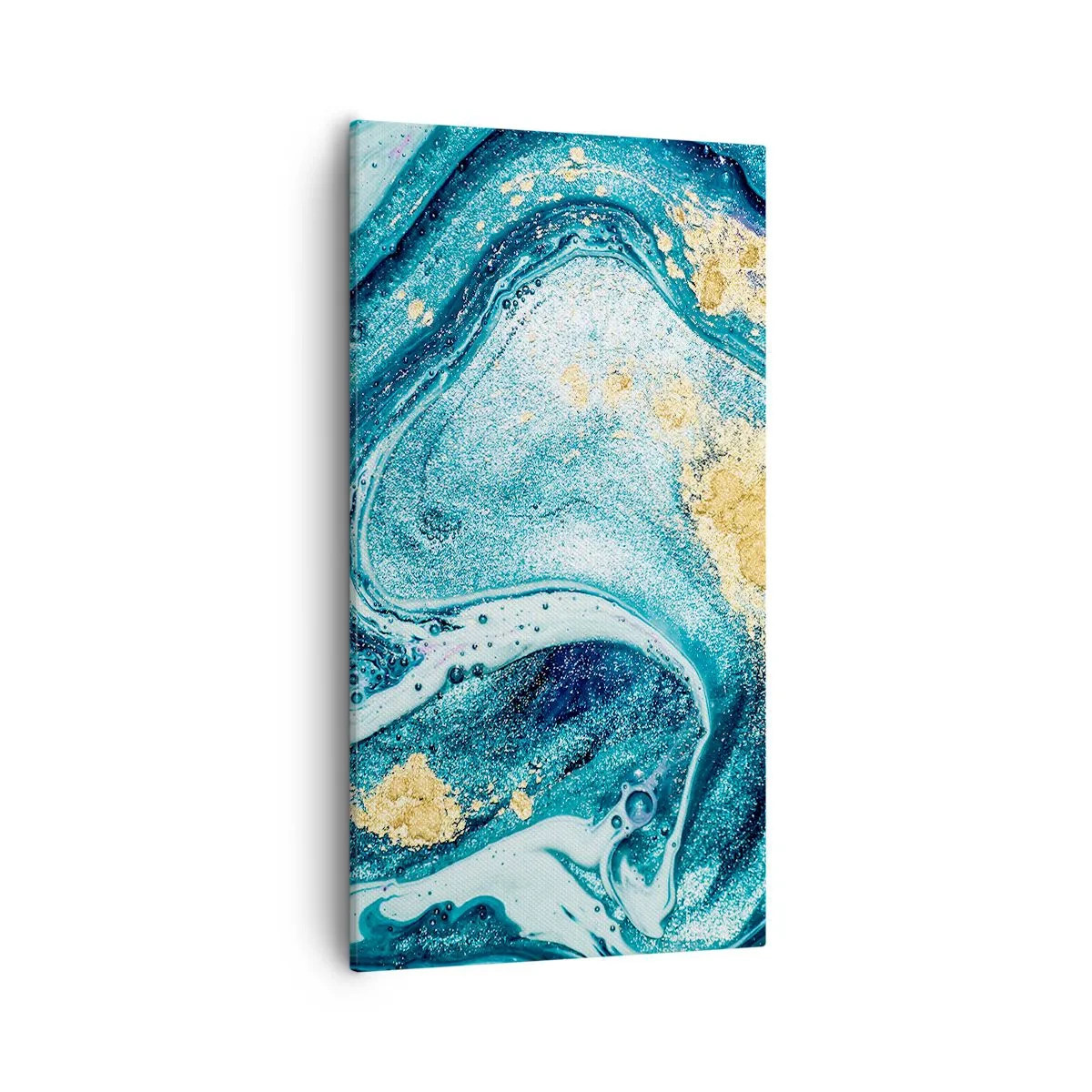 Obraz na plátne - Modrý vír - 55x100 cm