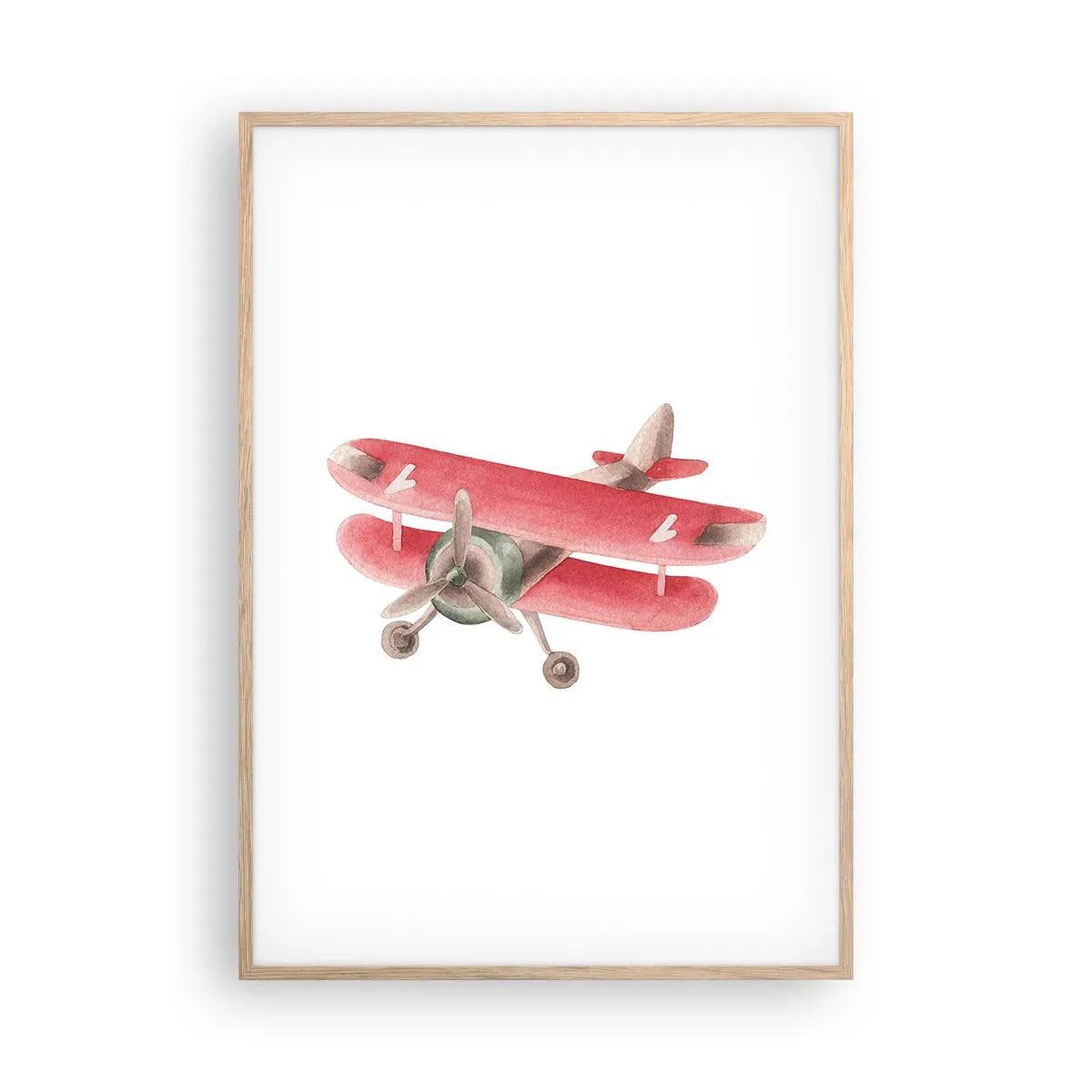 Plagát v ráme zo svetlého duba - Pripravený na vysoký let - 70x100 cm