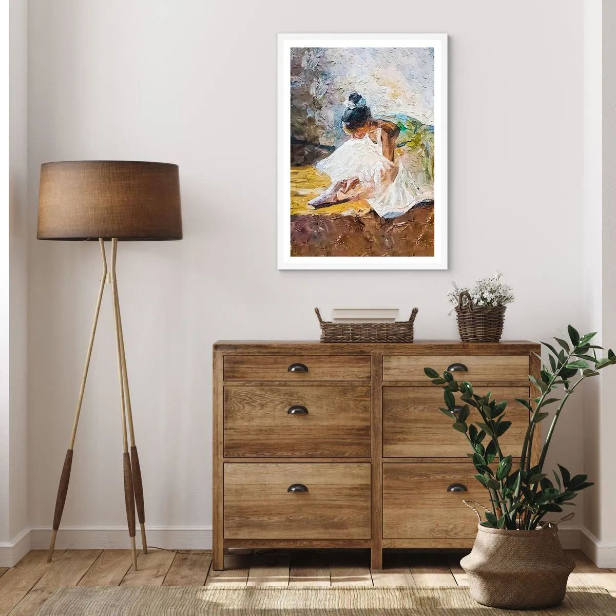 Plagát v bielom ráme - Z Degasovho obrazu - 61x91 cm