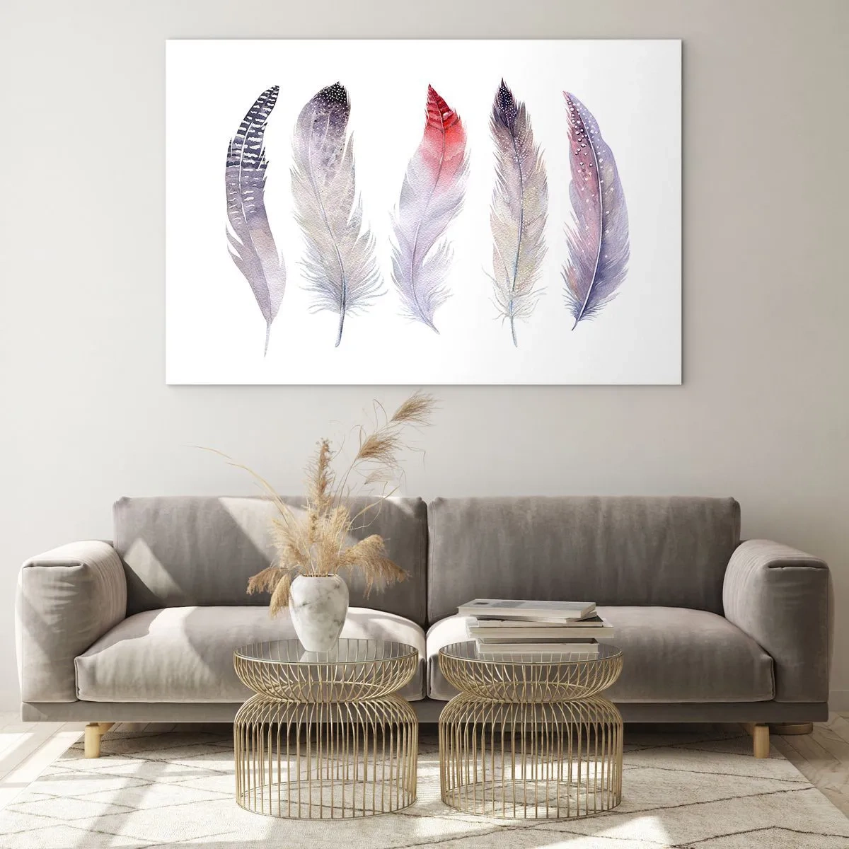 Obraz na skle - Jemná ako viacfarebná hmla - 70x50cm - Jemné ako rôznofarebná hmla - Moderná nástenná dekorácia do obývacej izby a spálne ARTTOR