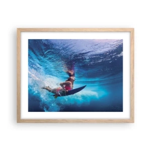 Plagát v ráme zo svetlého duba - Hĺbka radosti - 50x40 cm