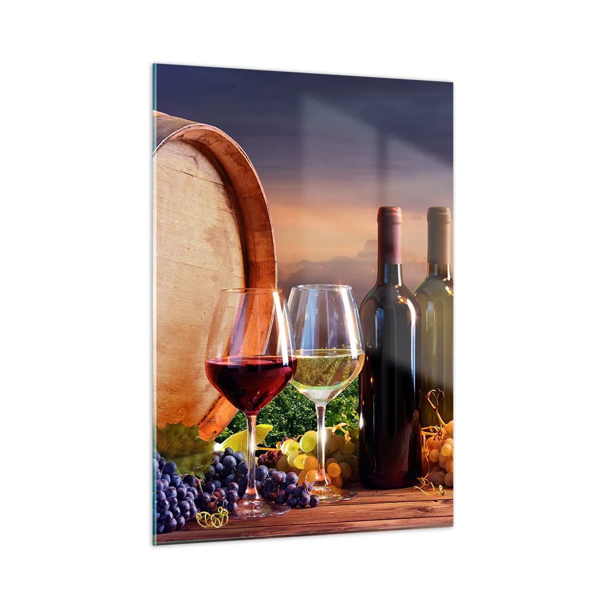 Obraz na skle - Tu má život chuť - 50x70 cm