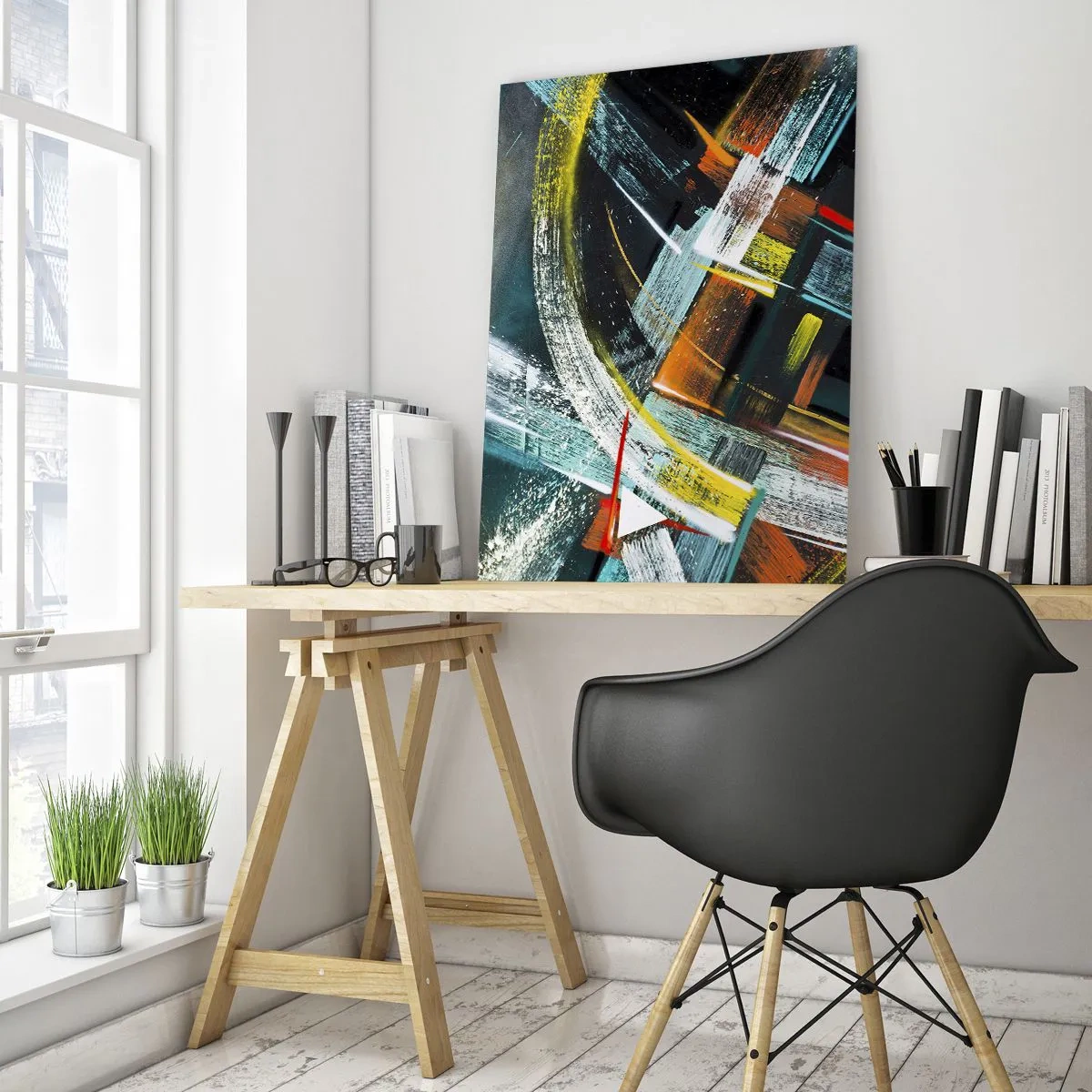 Obraz na skle - Energia pohybu - 50x70 cm