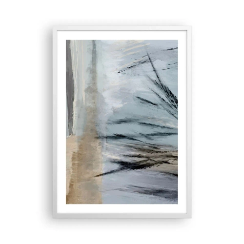 Plagát v bielom ráme - Zimné polia - 50x70 cm