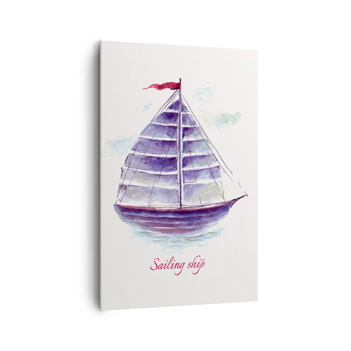 Obraz na plátne - Napnuté plachty a pokojná voda - 80x120 cm