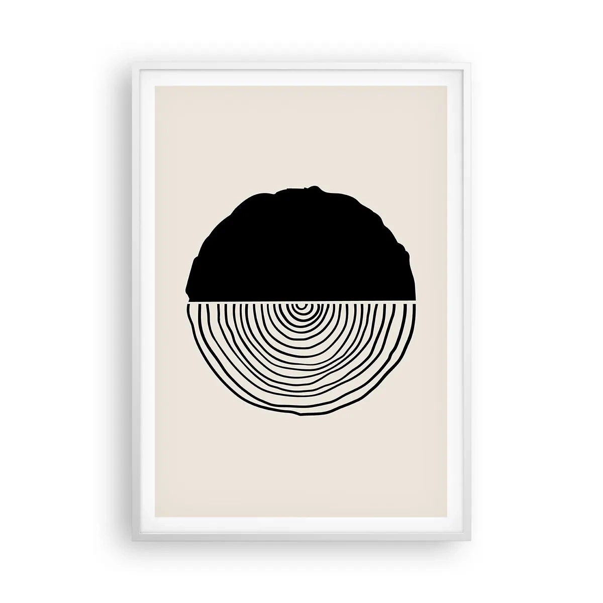 Plagát v bielom ráme - Pol na pol - 70x100 cm