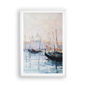 Plagát v bielom ráme - Za vodou, za hmlou - 61x91 cm