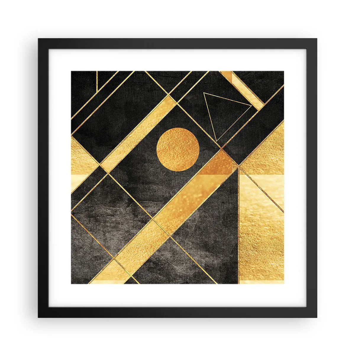 Plagát v čiernom ráme - Slnko púšte - 40x40 cm
