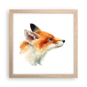 Plagát v ráme zo svetlého duba - Opatrnosti nie je nikdy dosť - 30x30 cm