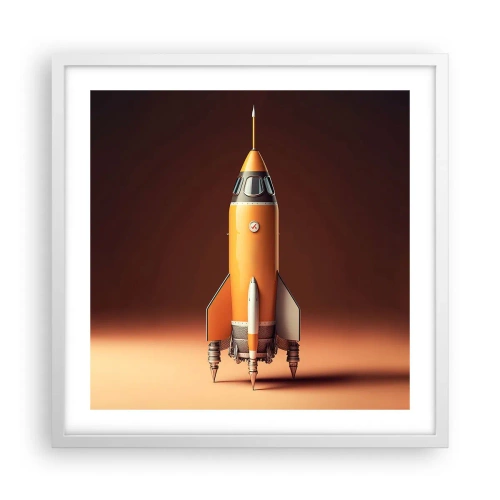 Plagát v bielom ráme - Začína to snom - 50x50 cm