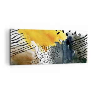Obraz na plátne - Stretnutie živlov - 100x40 cm