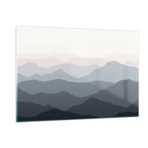 Obraz na skle - Vlny hôr - 120x80 cm