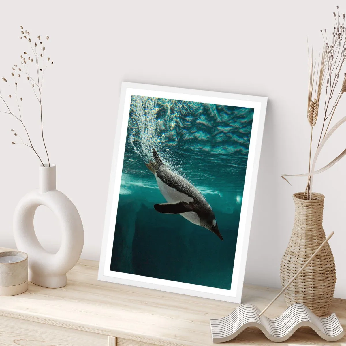 Plagát v bielom ráme - Vitajte v mojom svete - 61x91 cm