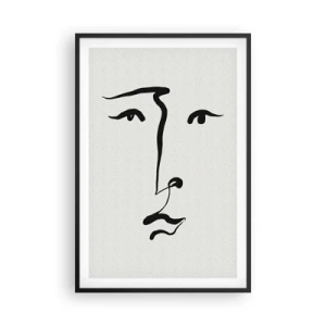 Plagát v čiernom ráme - Jednoduchý portrét - 61x91 cm