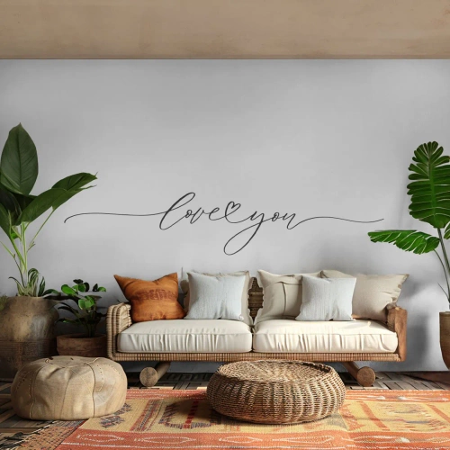 Fototapeta Standard Eco - Čierne na bielom - Typografia, Afirmácia, Maxim - 200x140 cm