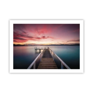 Plagát - Jemný plameň večera - 70x50 cm