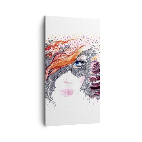 Obraz na plátne - S ňou je každý deň sviatok - 45x80 cm
