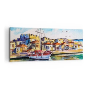 Obraz na plátne - Dúhové popoludnie - 120x50 cm