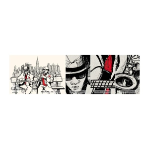 Vzorka fototapety Premium Sand - Newyorská improvizácia - Hudba, Jazz, New York - 100x30 cm