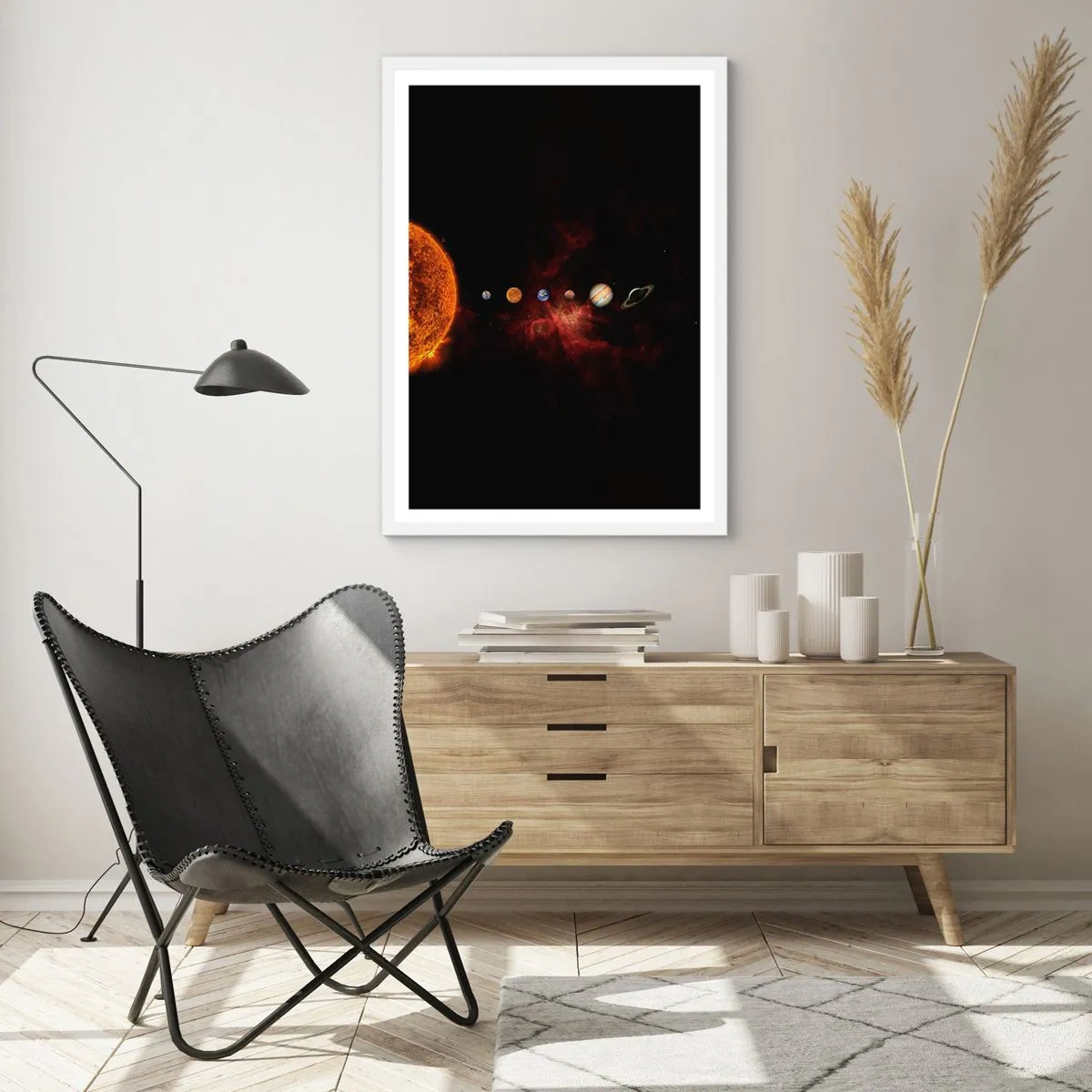 Plagát v bielom ráme - Naša štvrť - 70x100 cm