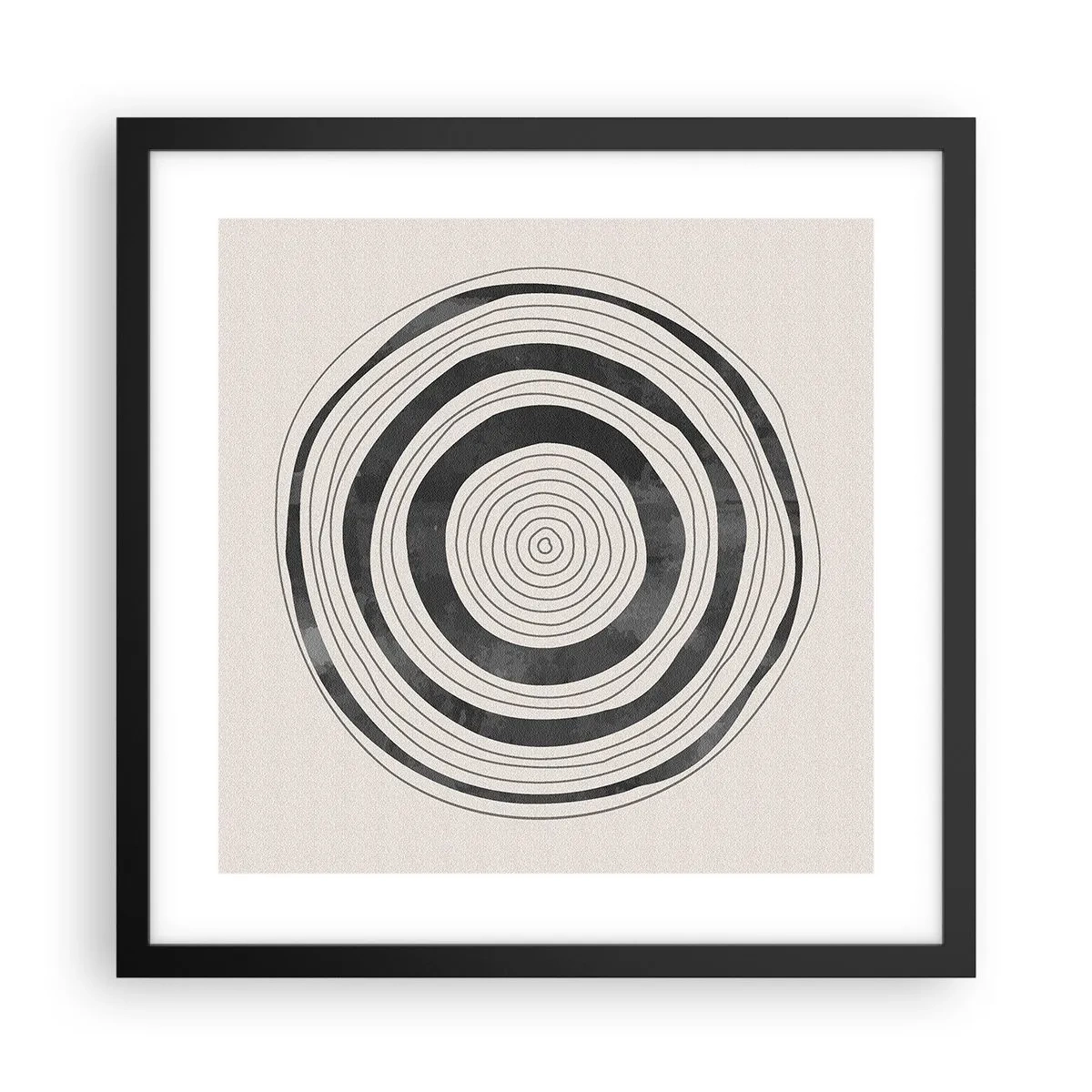 Plagát v čiernom ráme - Dôležité je to, čo je uprostred - 40x40 cm