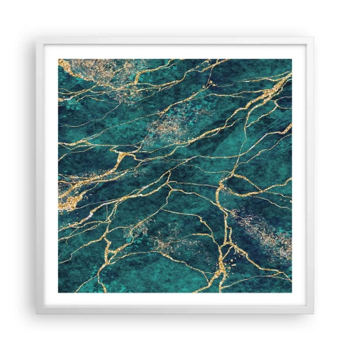 Plagát v bielom ráme - Zlatá žila - 60x60 cm