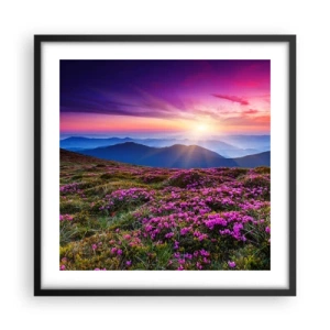 Plagát v čiernom ráme - Zavoňali svieže púčiky byliniek z obilných polí - 50x50 cm