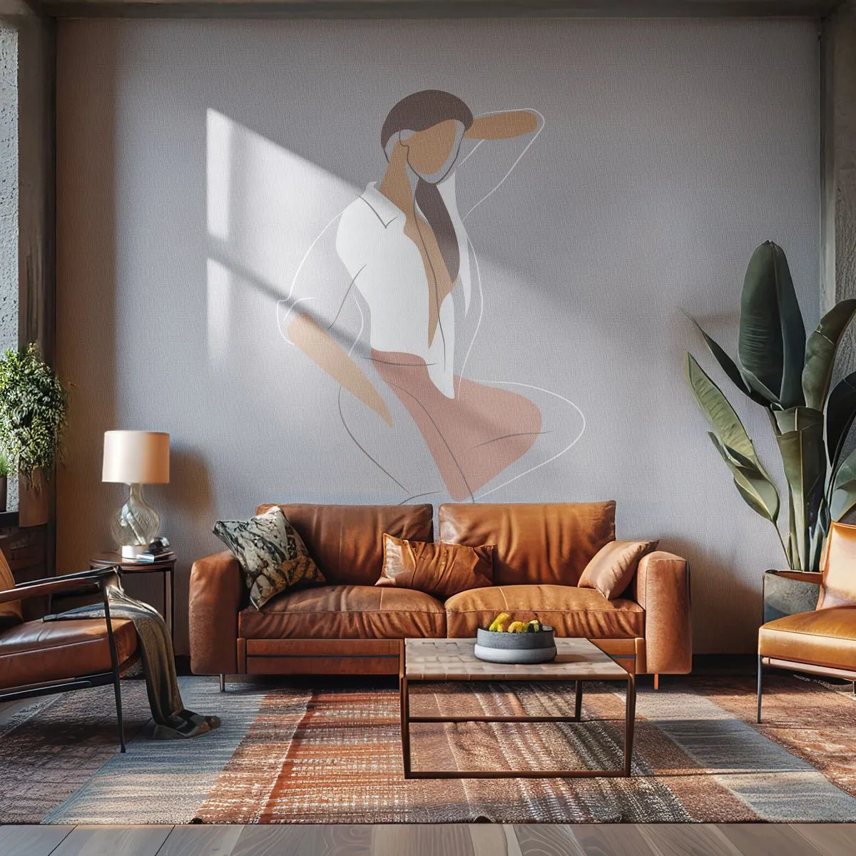 Fototapeta Premium Sand - Obrys pôvabu - Žena, Grafika, Model - 200x140 cm