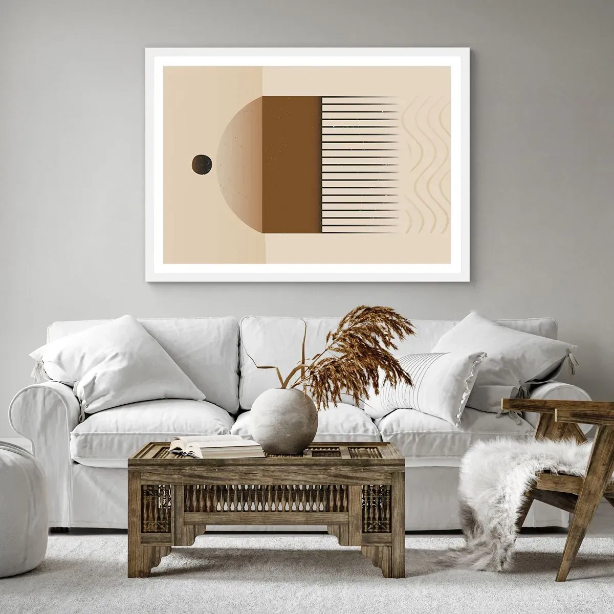 Plagát v bielom ráme - Rôzne stavy - 100x70 cm