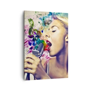 Obraz na plátne - Pomaľovať hlasom svet - 50x70 cm