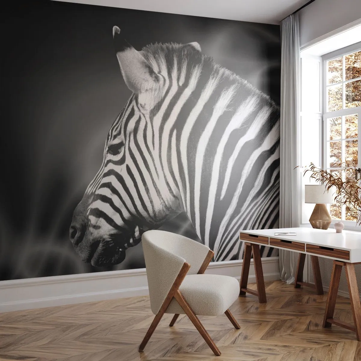 Fototapeta Premium Canvas - Biele je biele a čierne je čierne - Rebrá, Čierna a biela, Zvieratá - 250x175 cm