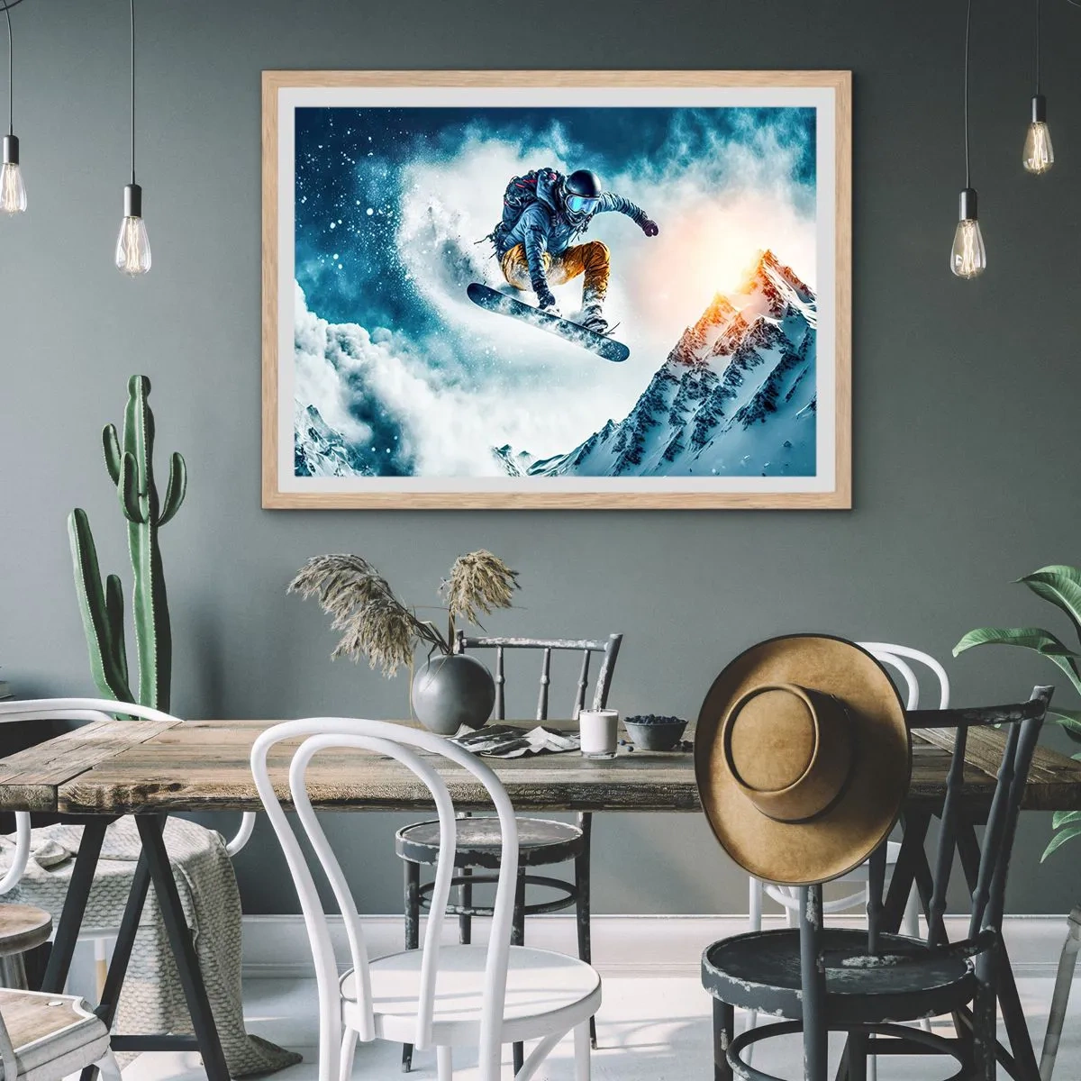 Plagát v ráme zo svetlého duba - Extrémne emócie - 91x61 cm