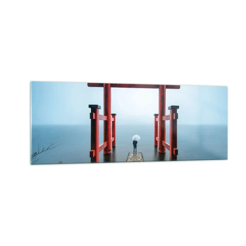 Obraz na skle - Japonské zamyslenie - 140x50 cm